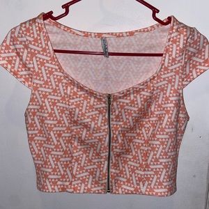 Zipper crop top